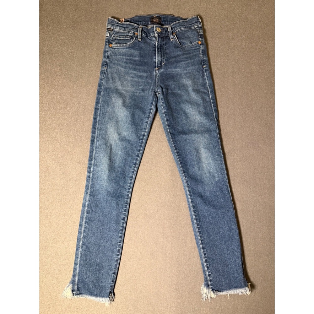 Citizens of Humanity Rocket Crop Jeans 26 Raw Hem Indie Sleaze Skinny
